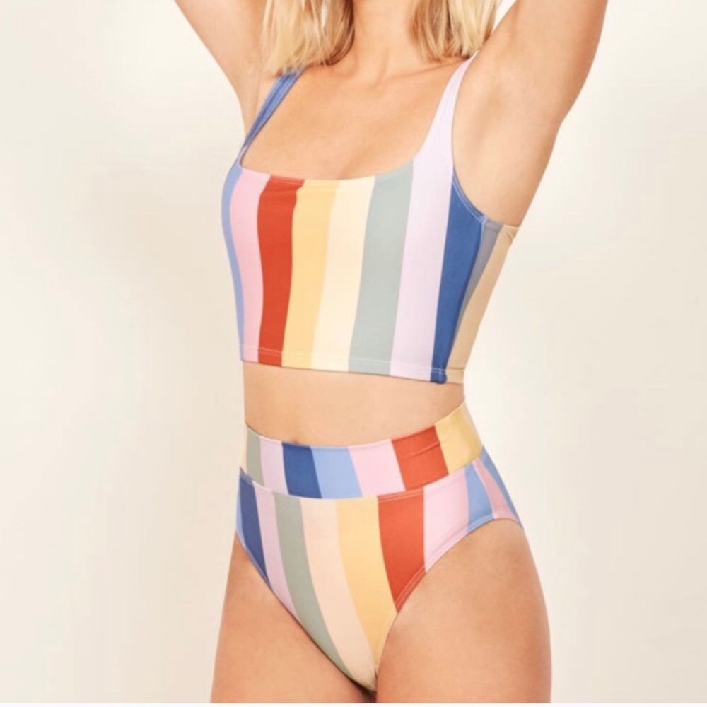 NWT Reformation Kona Bikini Bottom in starburst